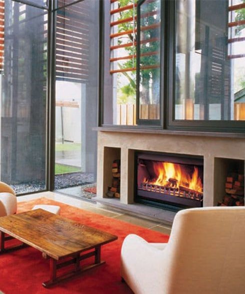 Gas Fireplace in Living Room — Heating & Cooling in Central West NSW