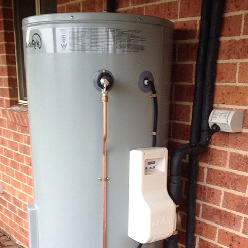 Hot Water Tank Attached on the Wall — Heating & Cooling in Bathurst, NSW