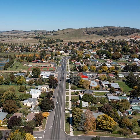 Aerial View of Blayney — Heating & Cooling Near Me in Australia