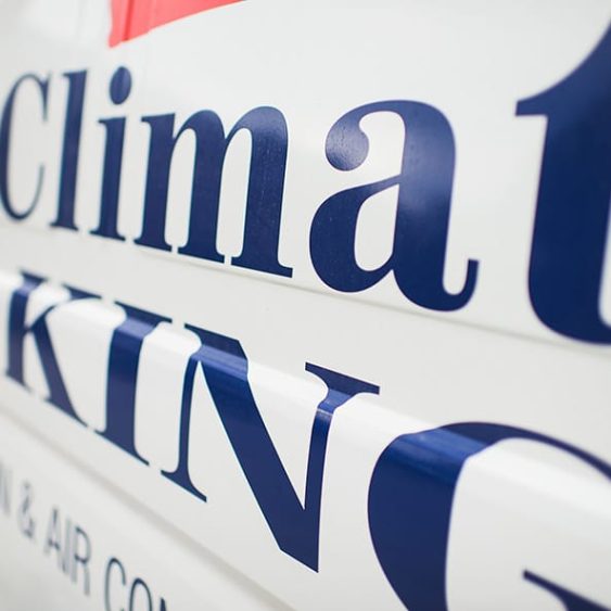 Climate King Signage on Work Van — Heating & Cooling Near Me in Australia